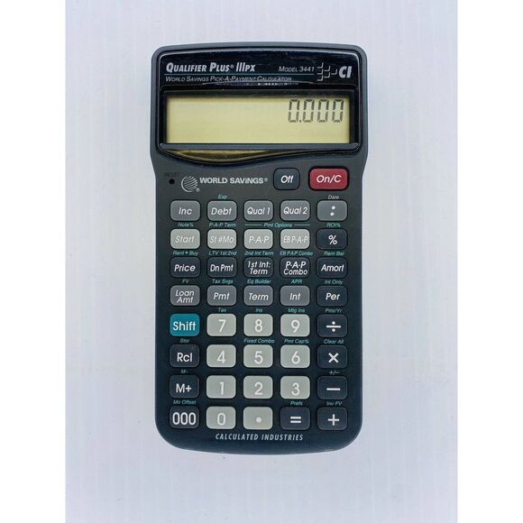 Calculated Industries 3415 Qualifier Plus IIIx Advanced Real Estate with Case - Picture 4 of 10